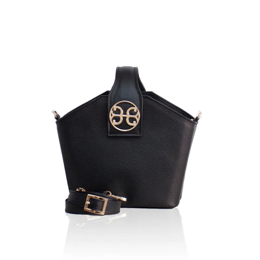 BONENDIS EVELYN LEATHER HANDBAG BLACK
