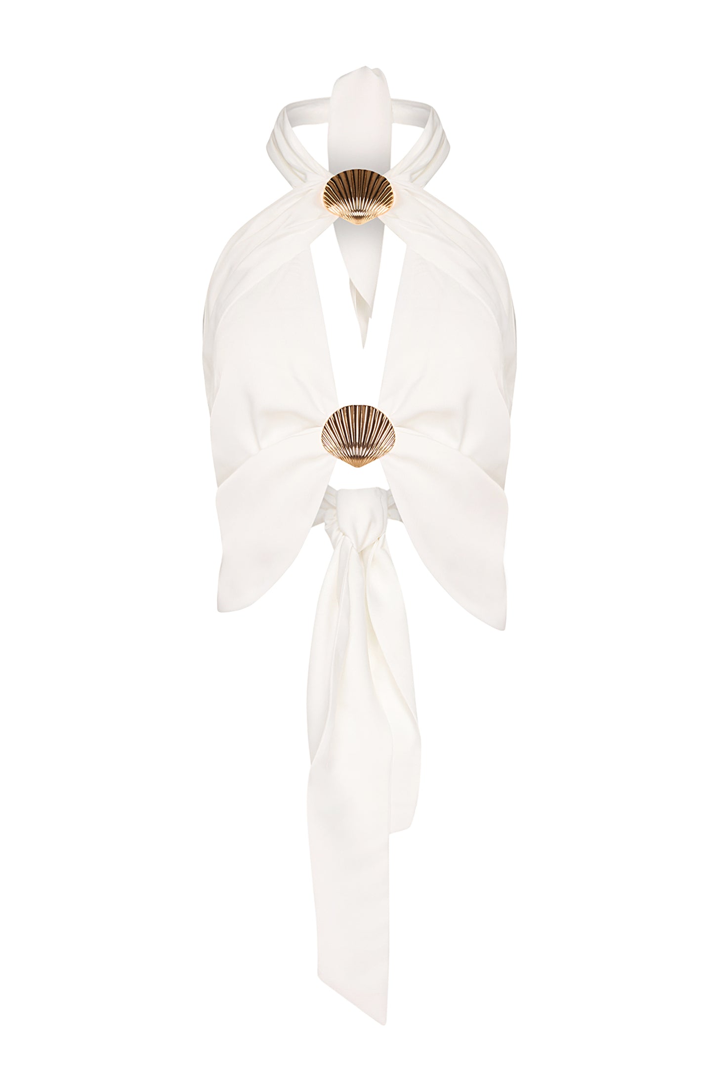 LA CHAINE THE PEARL BUSTIER WHITE