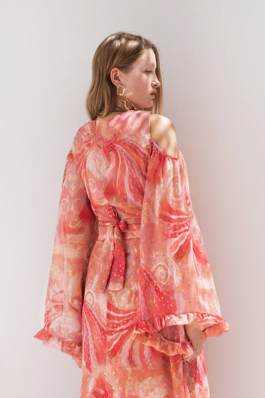 MYA COLLECTION ODETTE ORANGE TOP