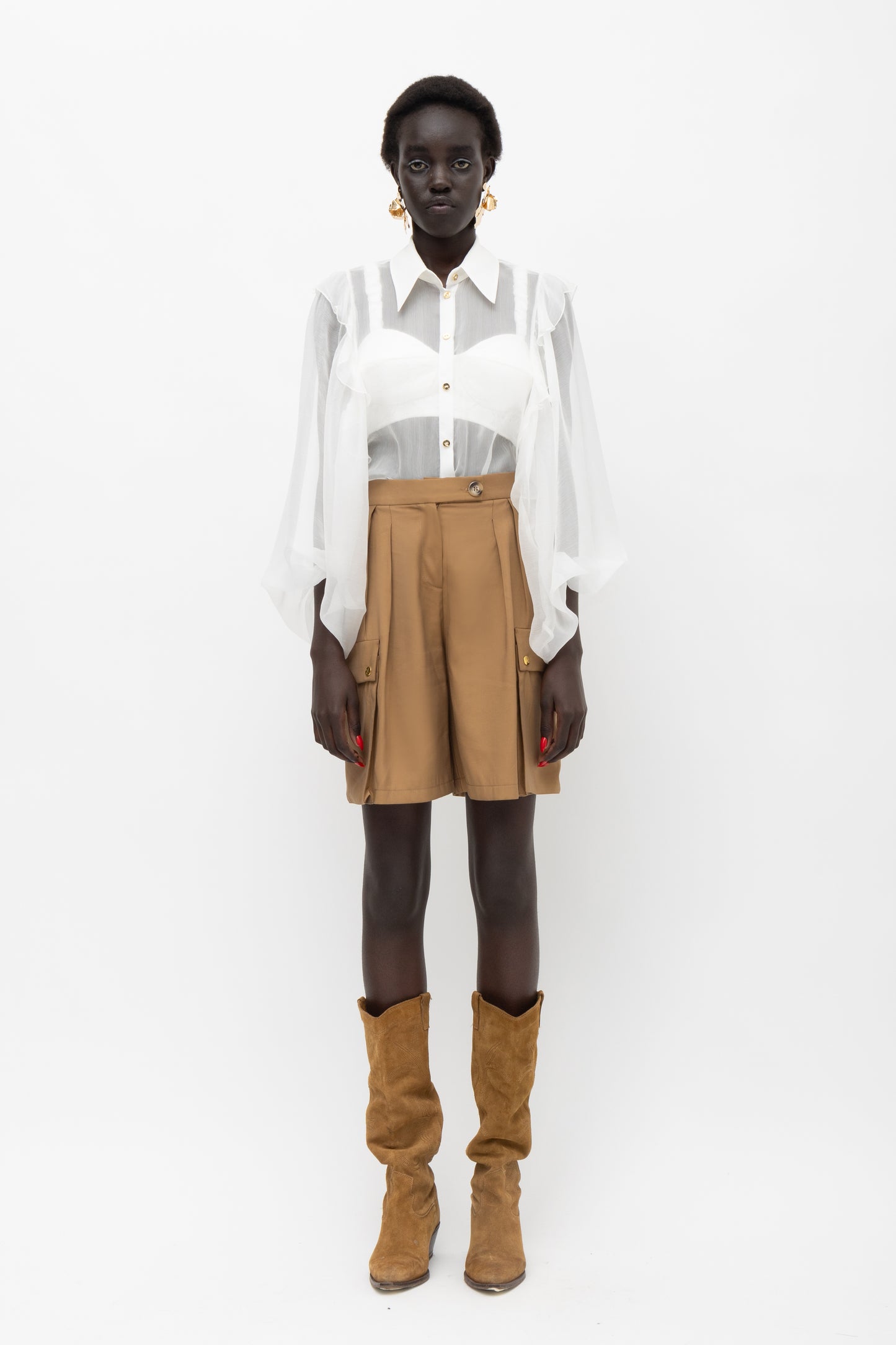 MALLORY IMARA BROWN SHORTS