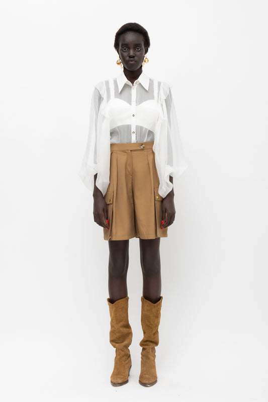 MALLORY IMARA BROWN SHORTS
