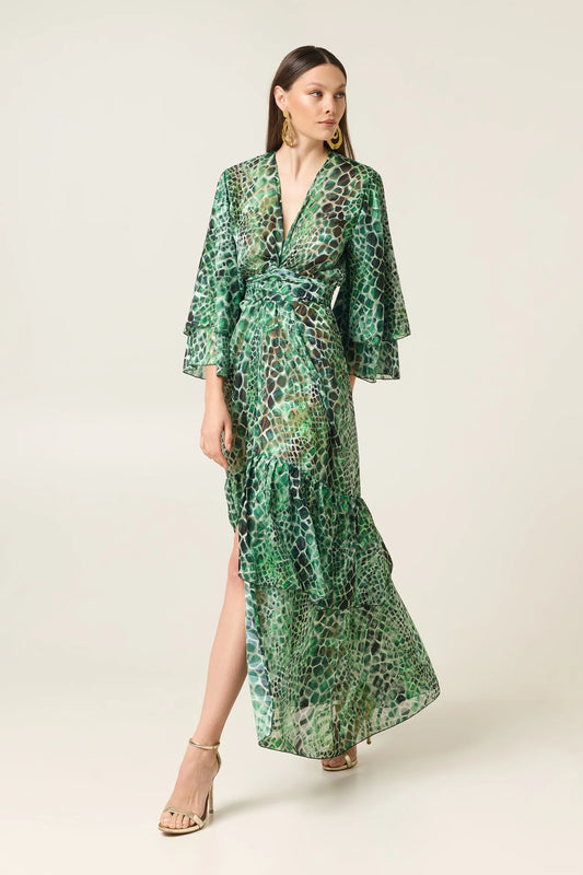 EVELEYA COBRA POLYMORPHIC KIMONO DRESS