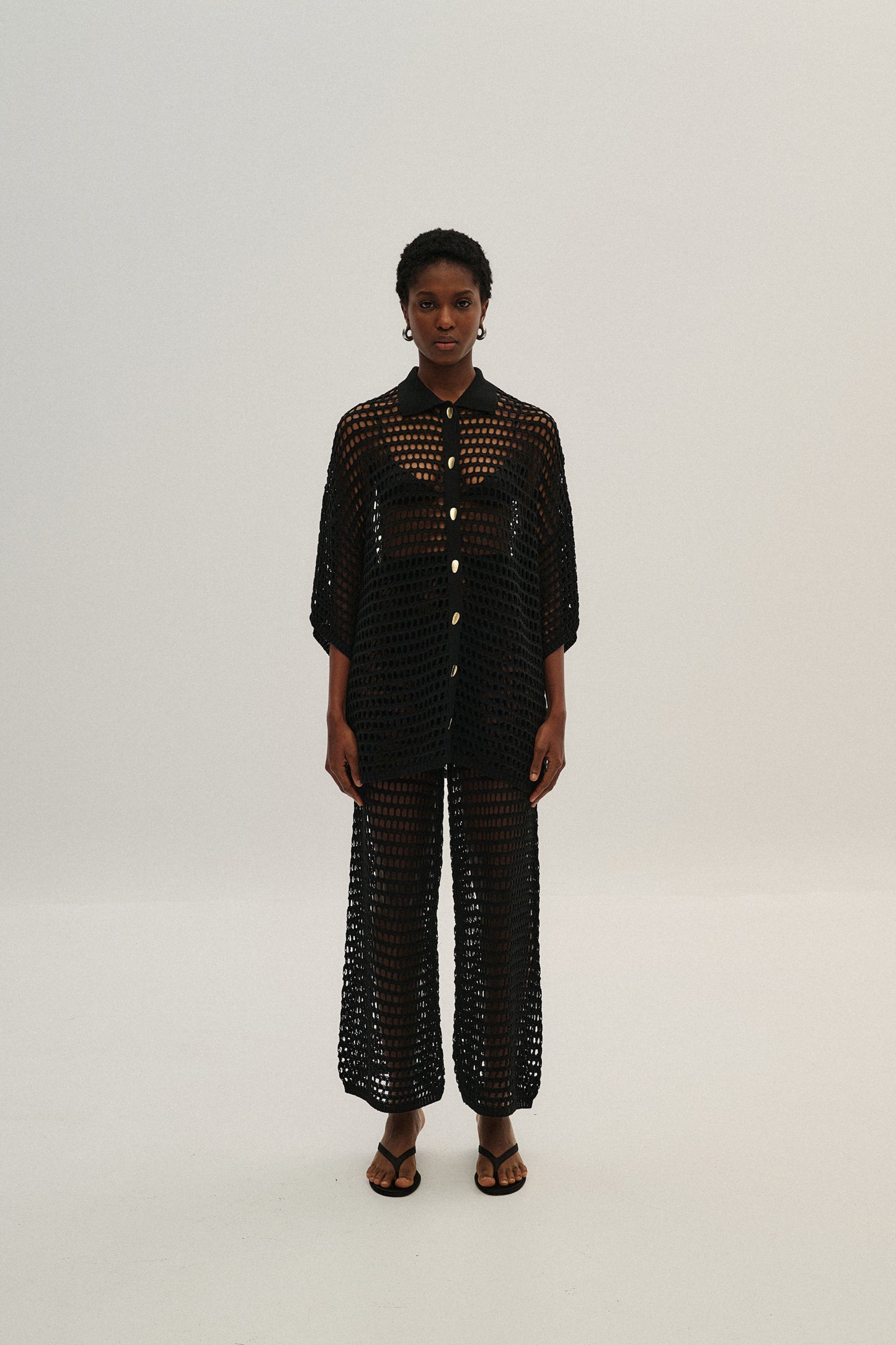 COMBOS TOP WITH BUTTONS BLACK
