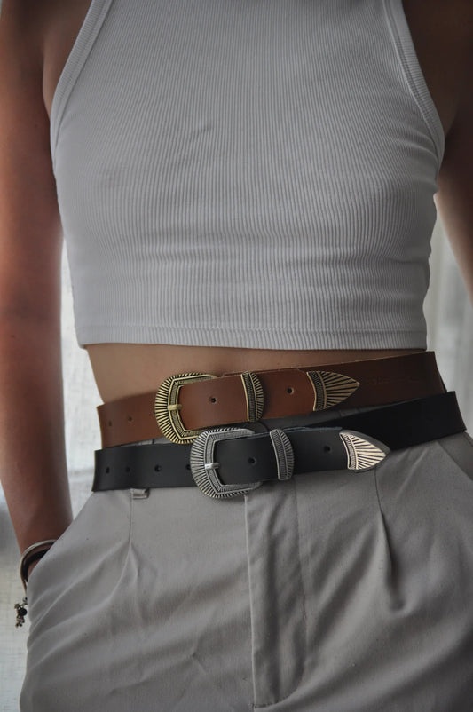 BONENDIS ADA LEATHER BELT BLACK