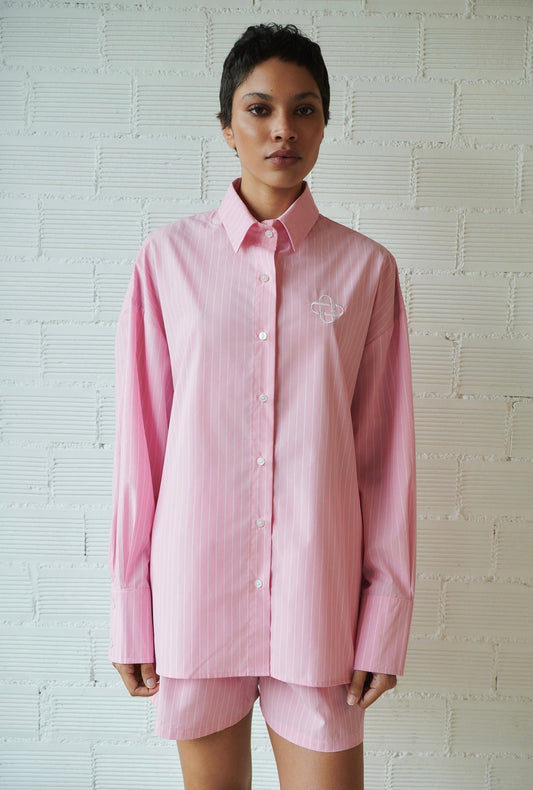 COMBOS SHIRT STRIPED BABY PINK