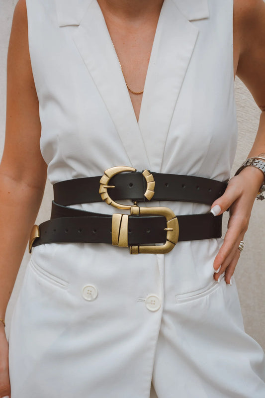 BONENDIS ALICE LEATHER BELT BLACK