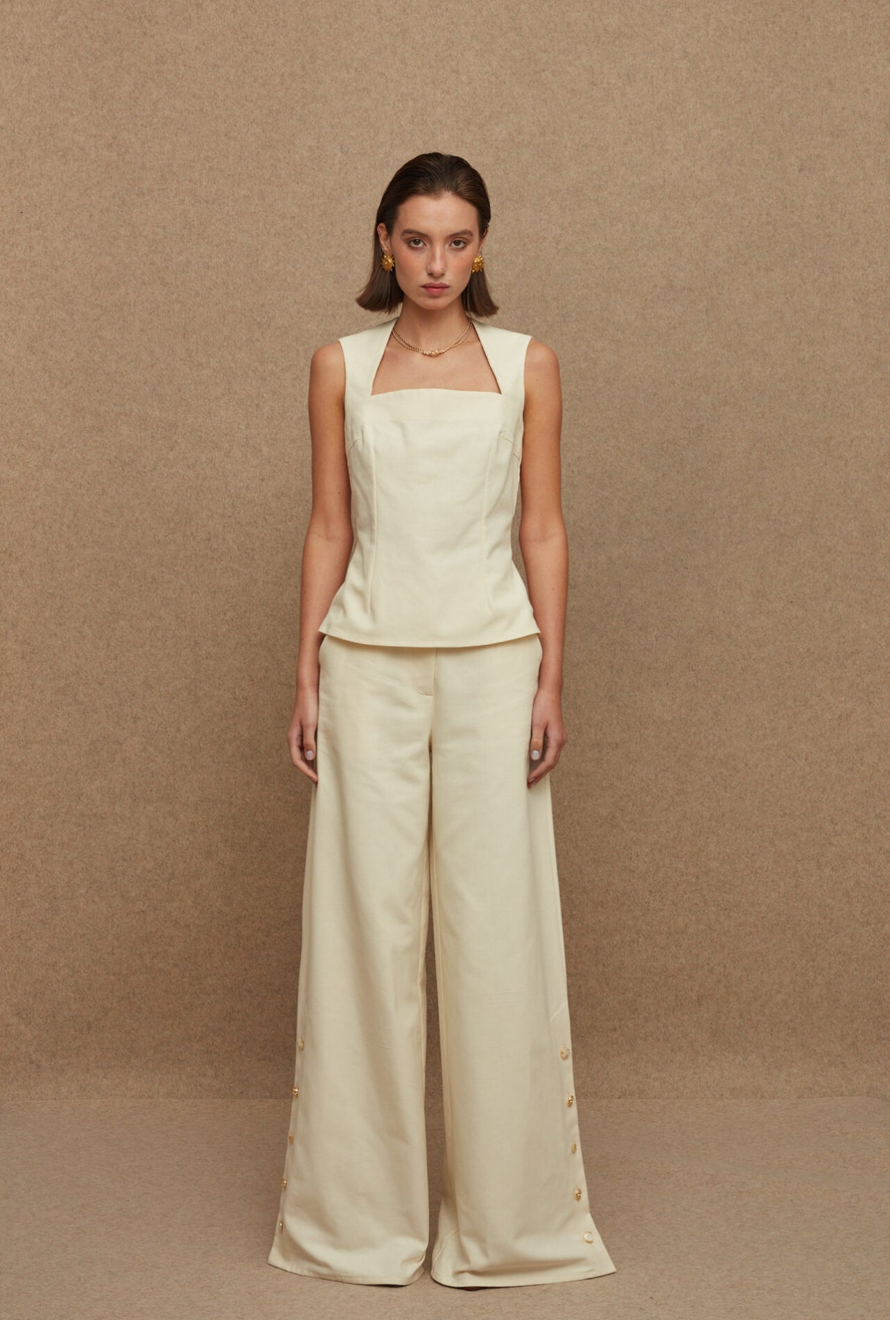 LA CHAINE FLEVA PANT ECRU