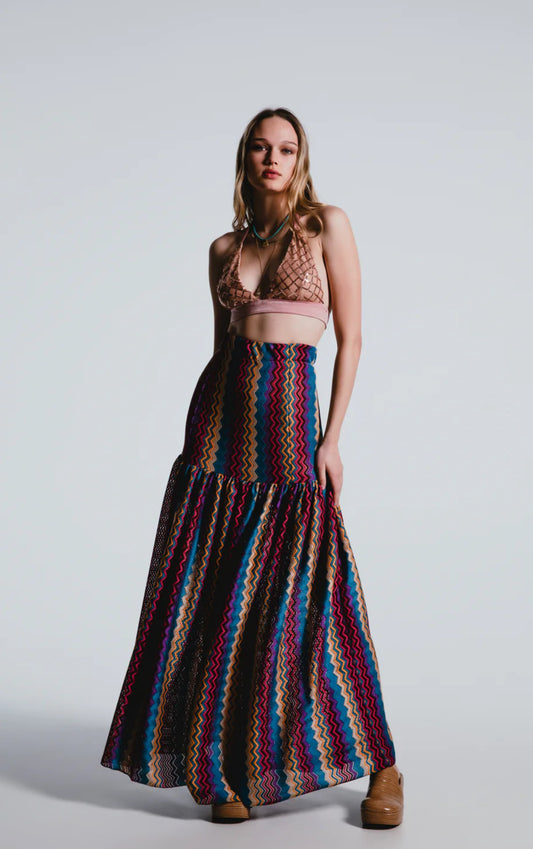 KEME MAXI SKIRT RAINBOW THE JERKINS