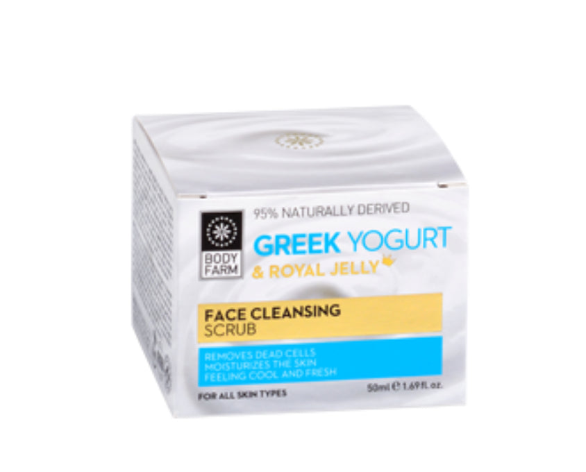 FACE CLEANSING SCRUB GREEK YOGURT & ROYAL JELLY 50ml BODY FARM