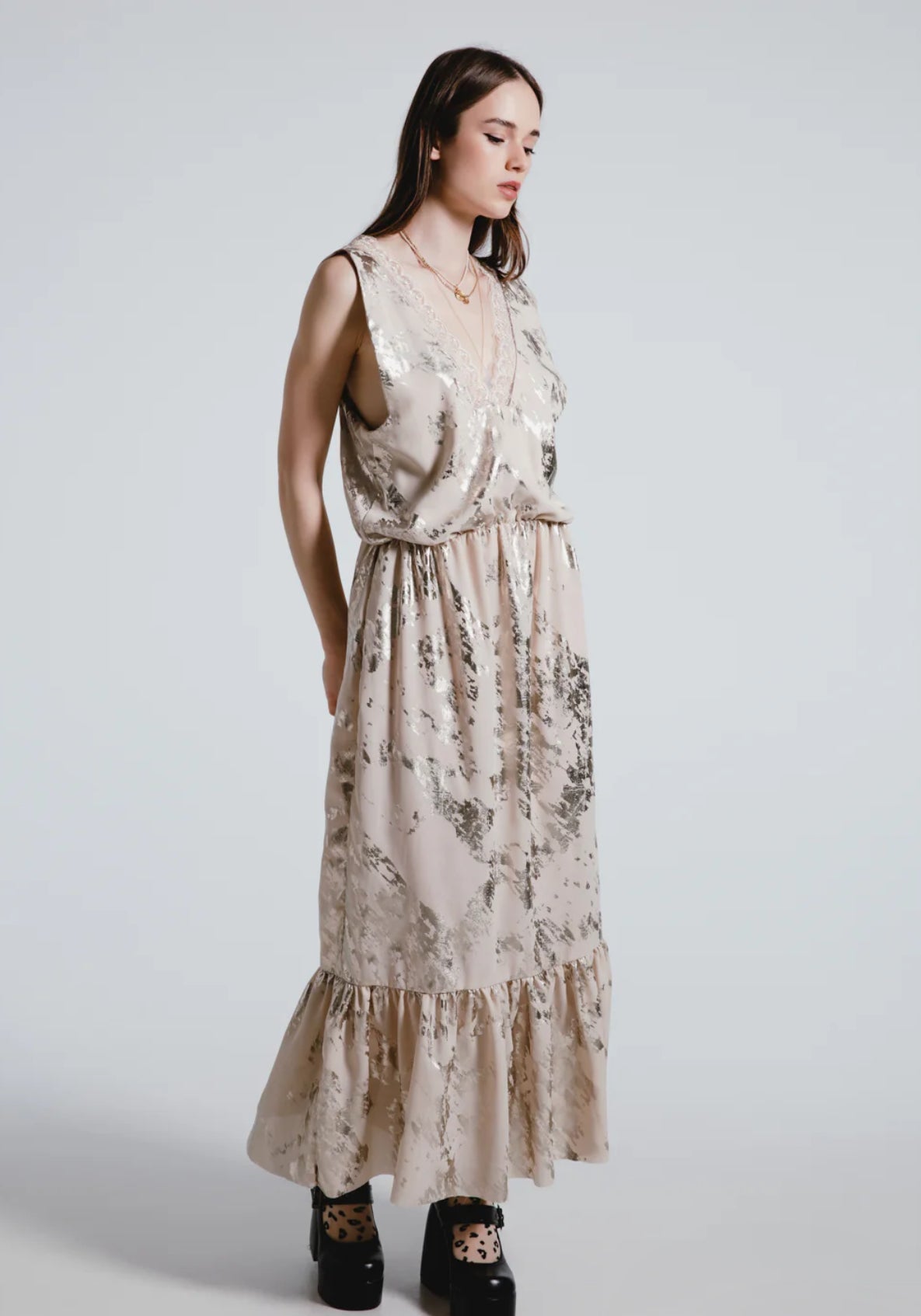 ENLI MAXI DRESS OFF-WHITE THE JERKINS