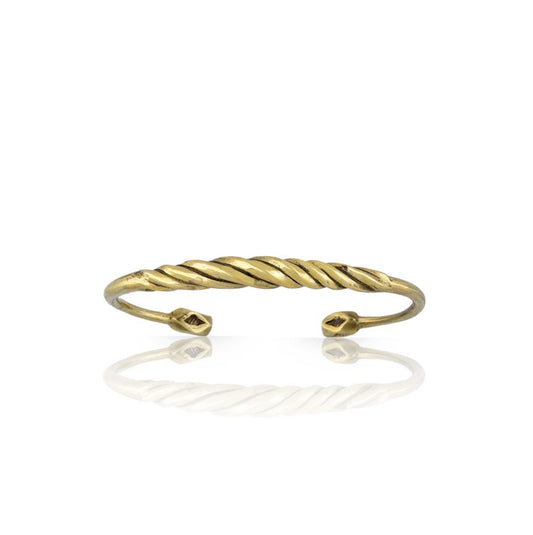 TWIST GOLD BRONZE CUFF BRACELET BREAK A STONE