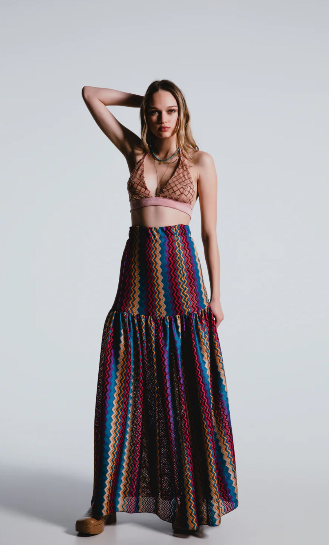 KEME MAXI SKIRT RAINBOW THE JERKINS