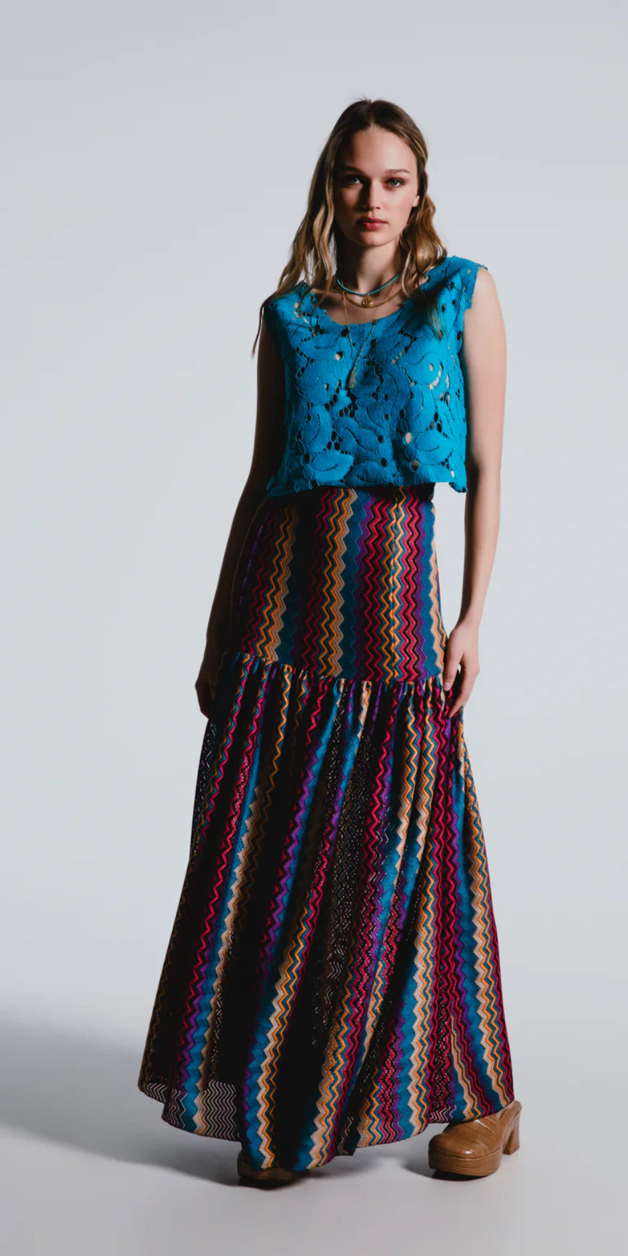 KEME MAXI SKIRT RAINBOW THE JERKINS