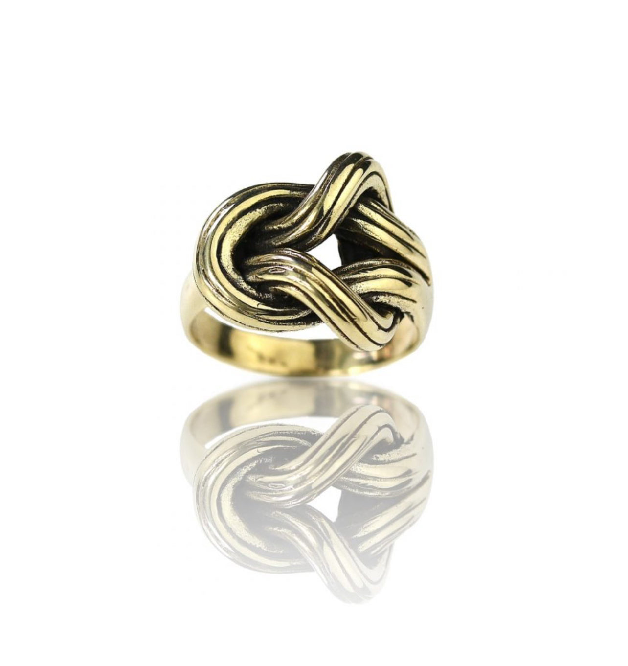 KNOT GOLD RING BRONZE BREAK A STONE