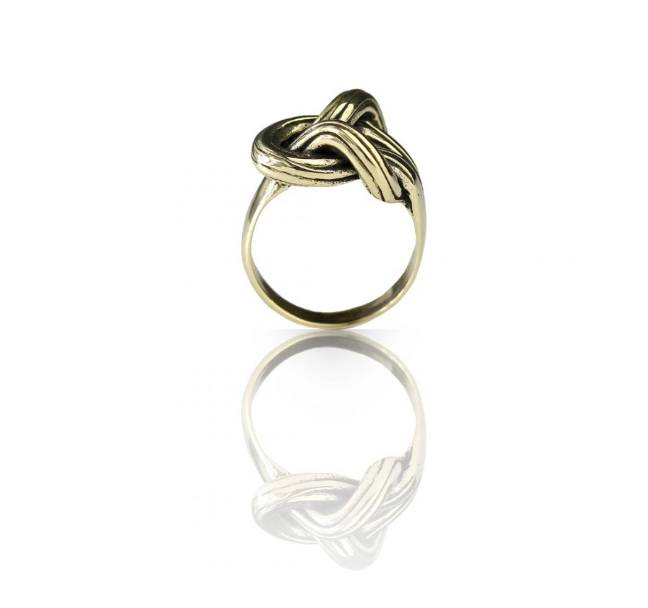 KNOT GOLD RING BRONZE BREAK A STONE