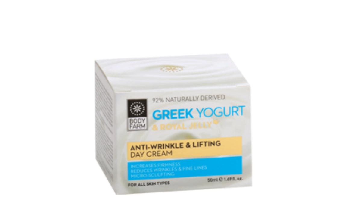 ANTI-WRINKLE & LIFTING DAY CREAM GREEK YOGURT & ROYAL JELLY 50ml BODY FARM