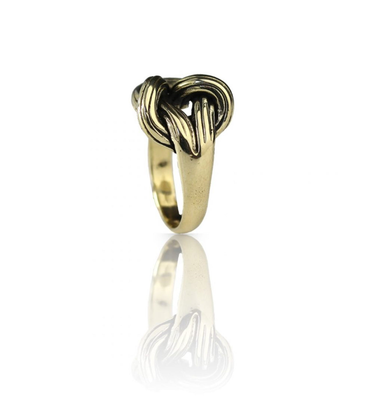 KNOT GOLD RING BRONZE BREAK A STONE