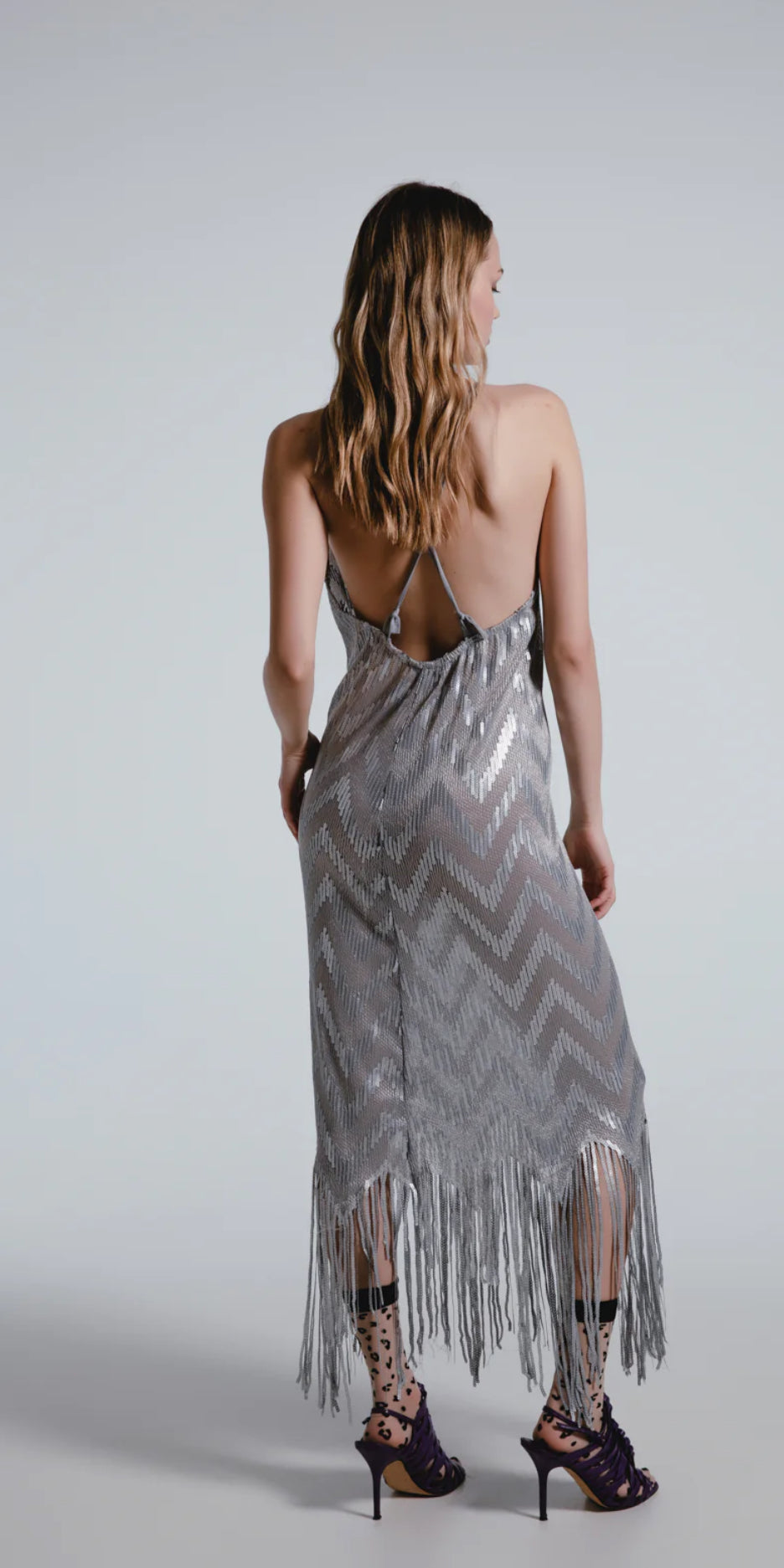 ALAQUA SEQUINED DRESS SILVER THE JERKINS