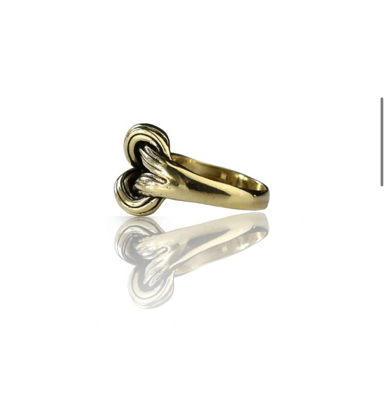 KNOT GOLD RING BRONZE BREAK A STONE