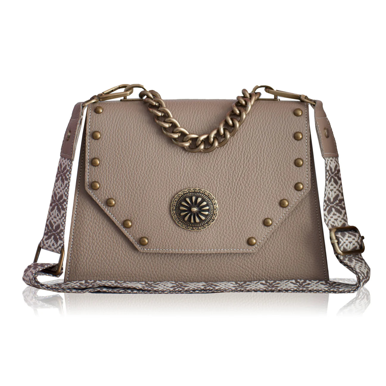 CHIARA LEATHER BAG TAUPE BONENDIS