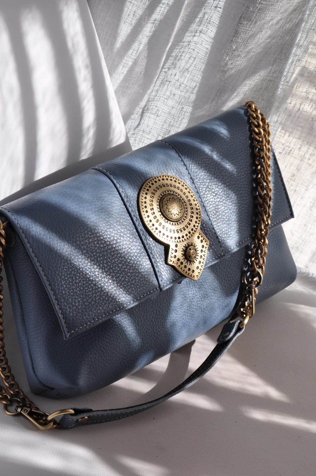 AURORA LEATHER BAG FRENCH BLUE BONENDIS