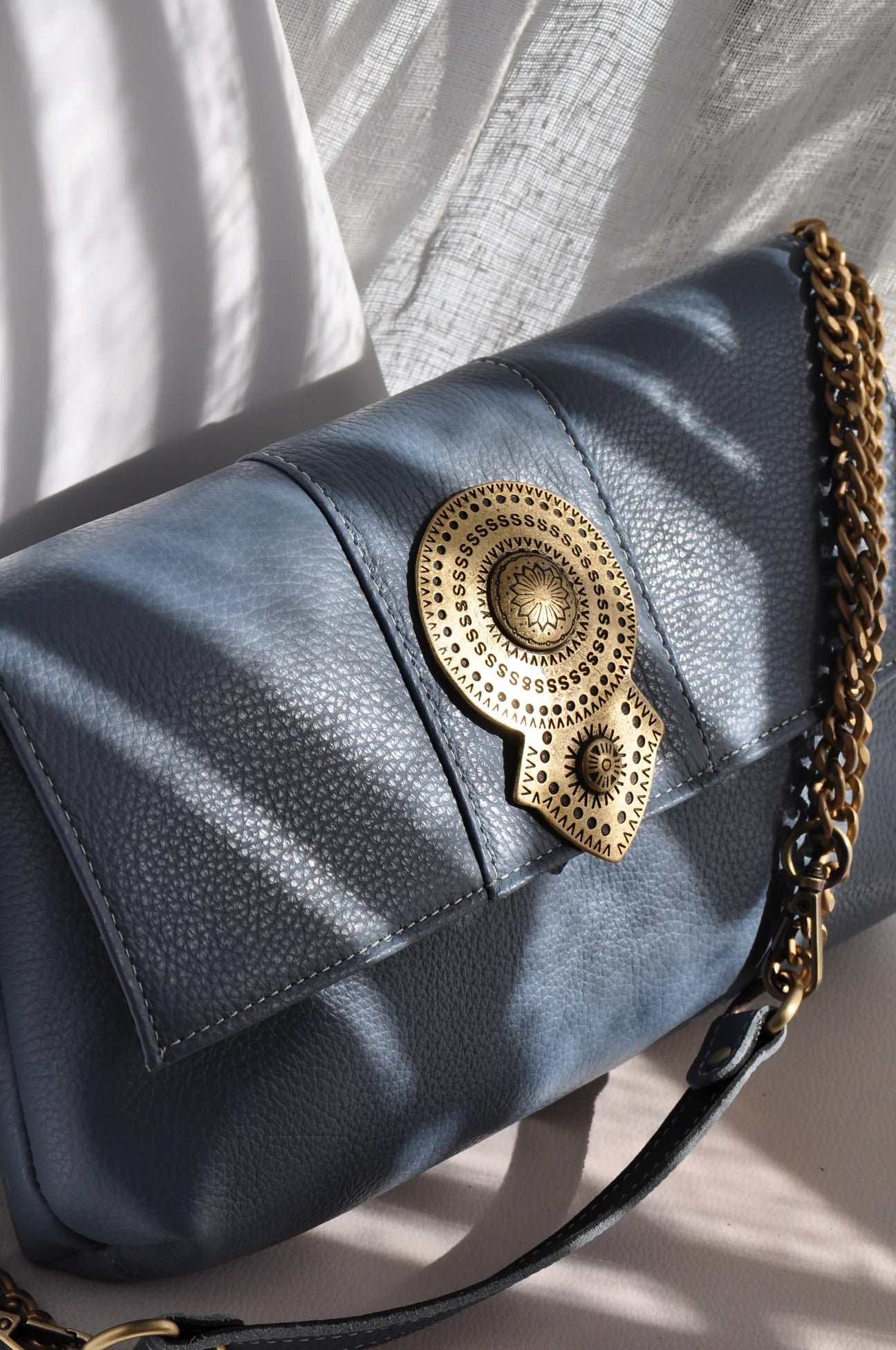 AURORA LEATHER BAG FRENCH BLUE BONENDIS