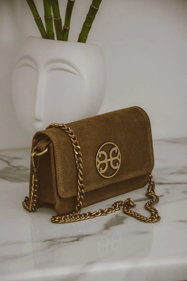 SIREN SUEDE LEATHER BAG MOCHA BONENDIS