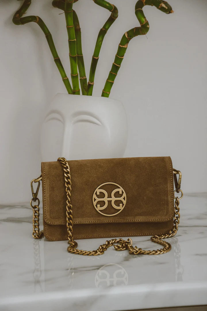 SIREN SUEDE LEATHER BAG MOCHA BONENDIS