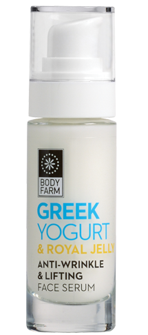 ANTI-WRINKLE & LIFTING FACE SERUM GREEK YOGURT & ROYAL JELLY 50ml BODY FARM