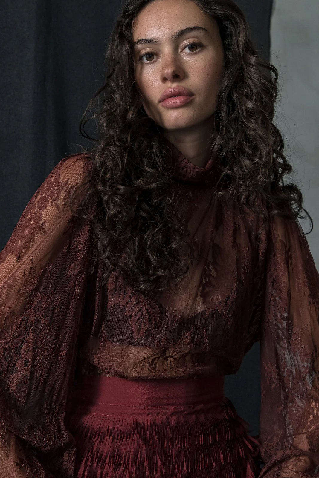 THE JERKINS KAI MINI DRESS BORDEAUX