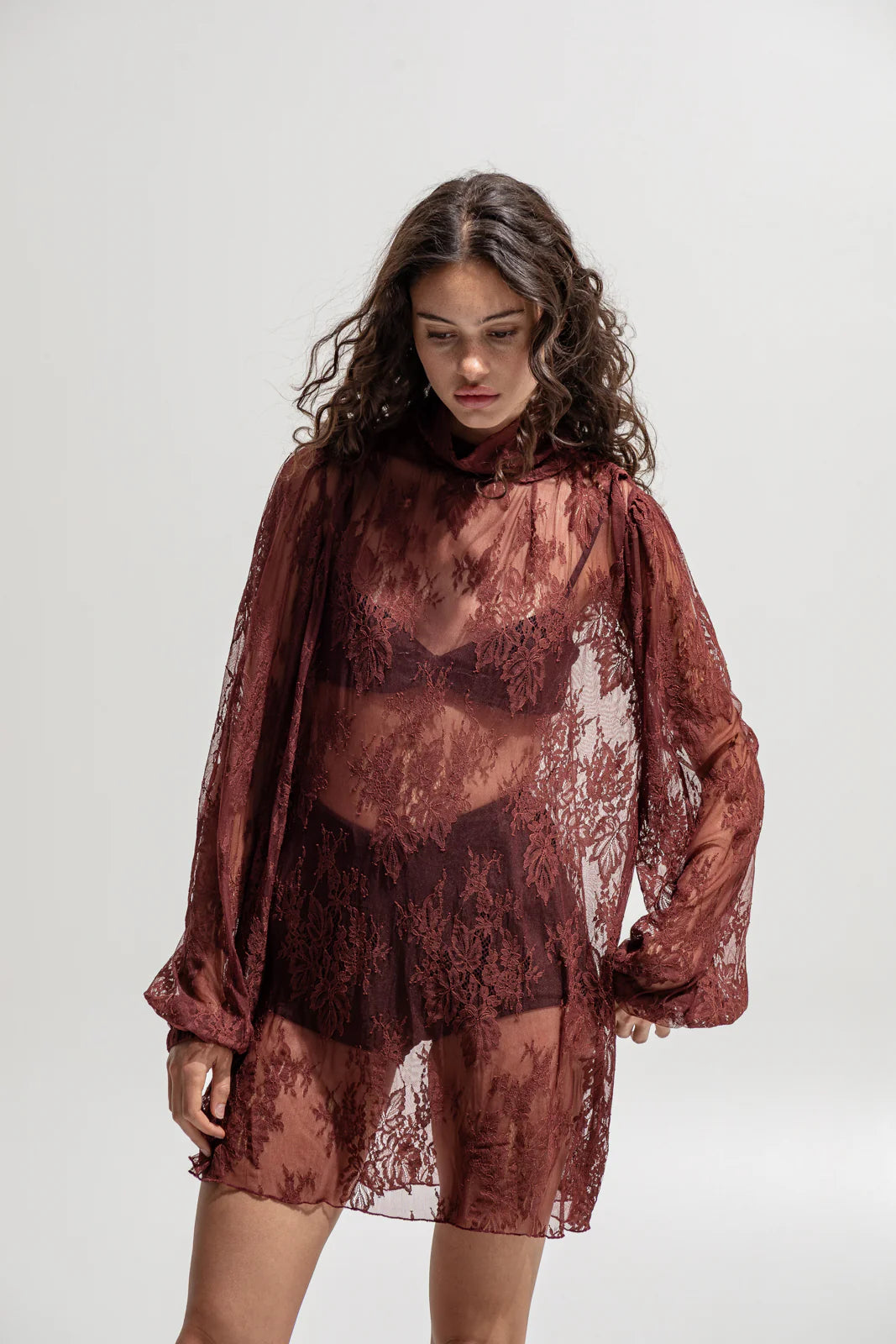 THE JERKINS KAI MINI DRESS BORDEAUX