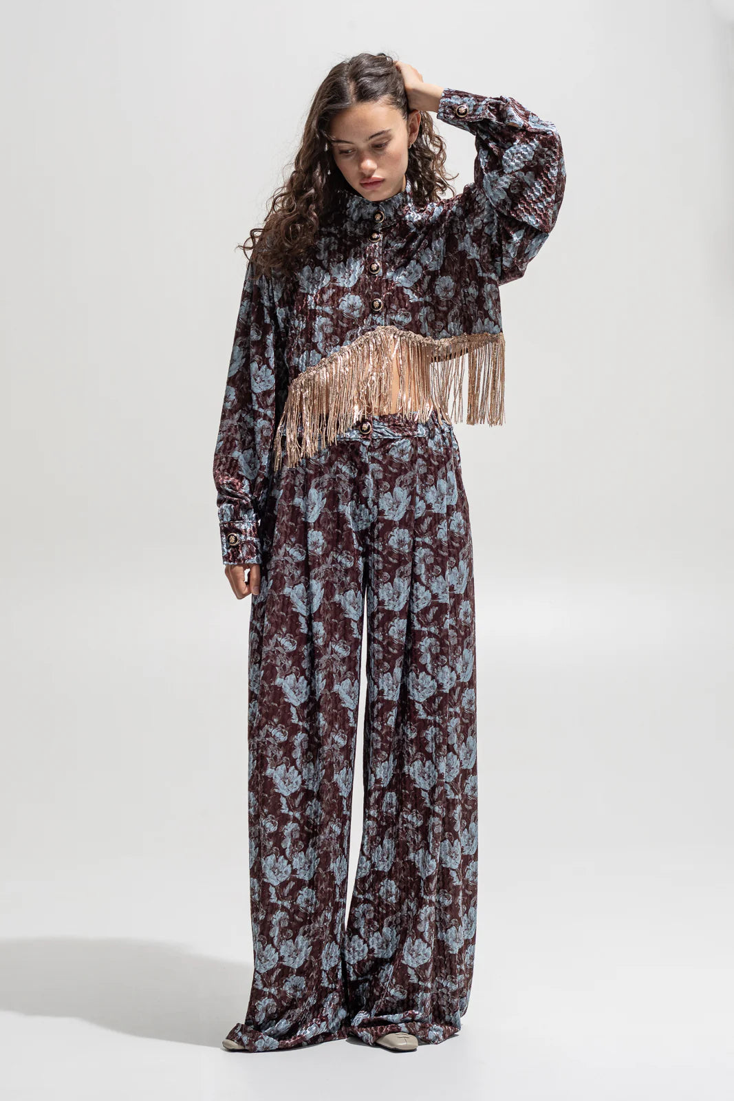 THE JERKINS TENAYA PANTS PRINTED BROWN