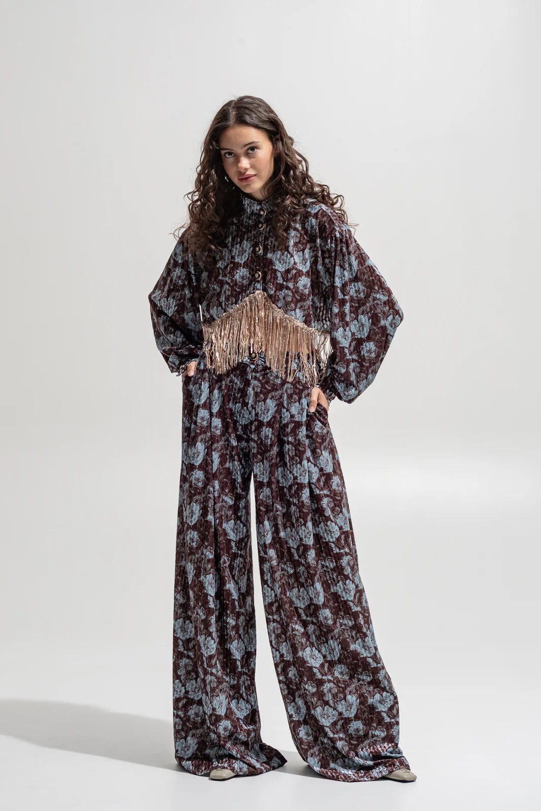 THE JERKINS TENAYA PANTS PRINTED BROWN
