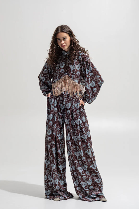 THE JERKINS TENAYA PANTS PRINTED BROWN