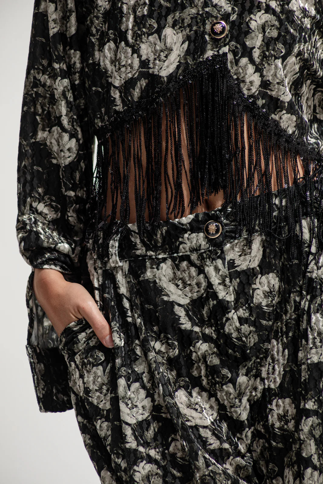 THE JERKINS TENAYA SHIRT PRINTED BLACK