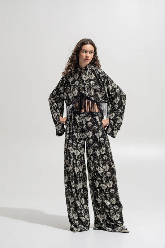 THE JERKINS TENAYA SHIRT PRINTED BLACK