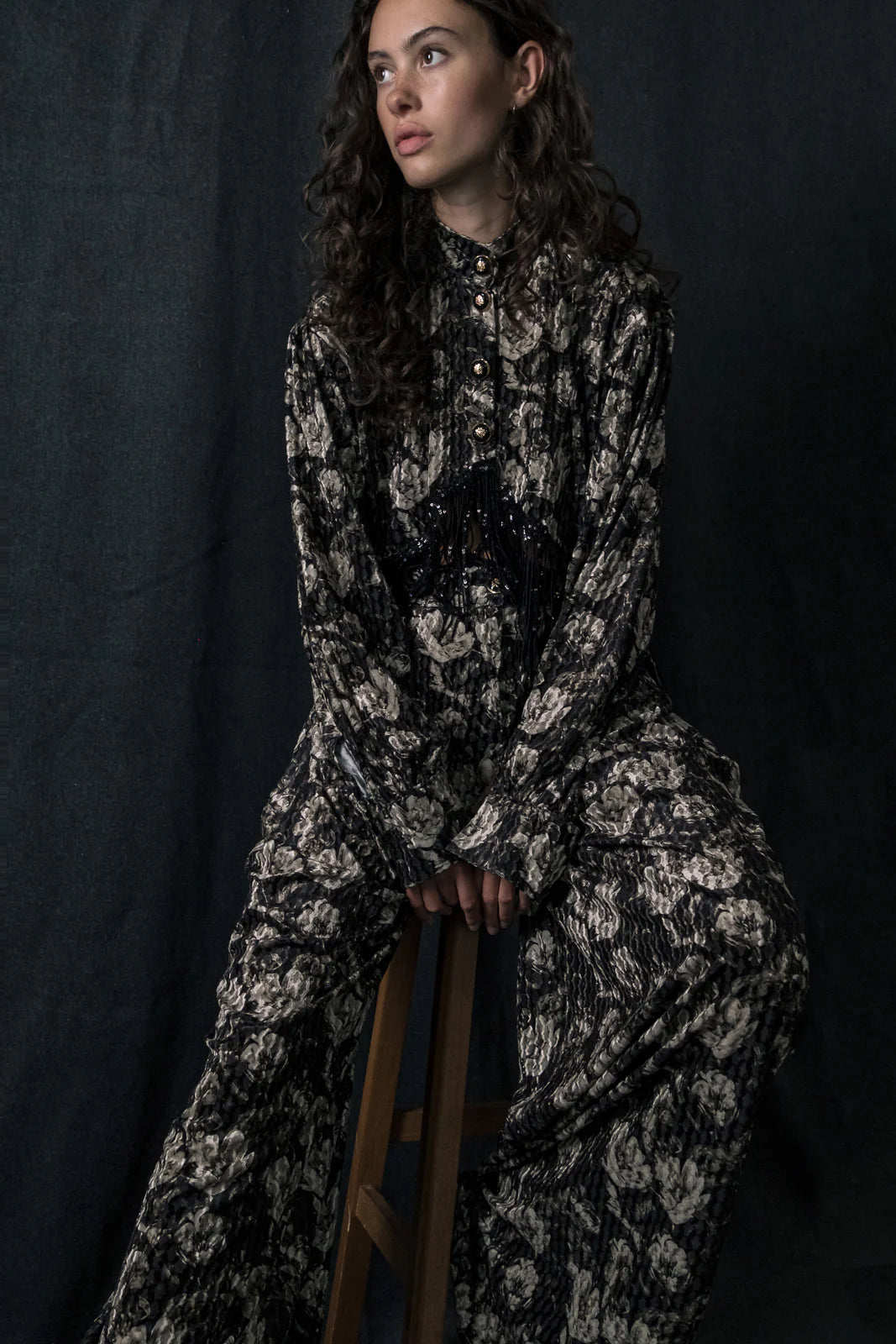 THE JERKINS TENAYA PANTS PRINTED BLACK