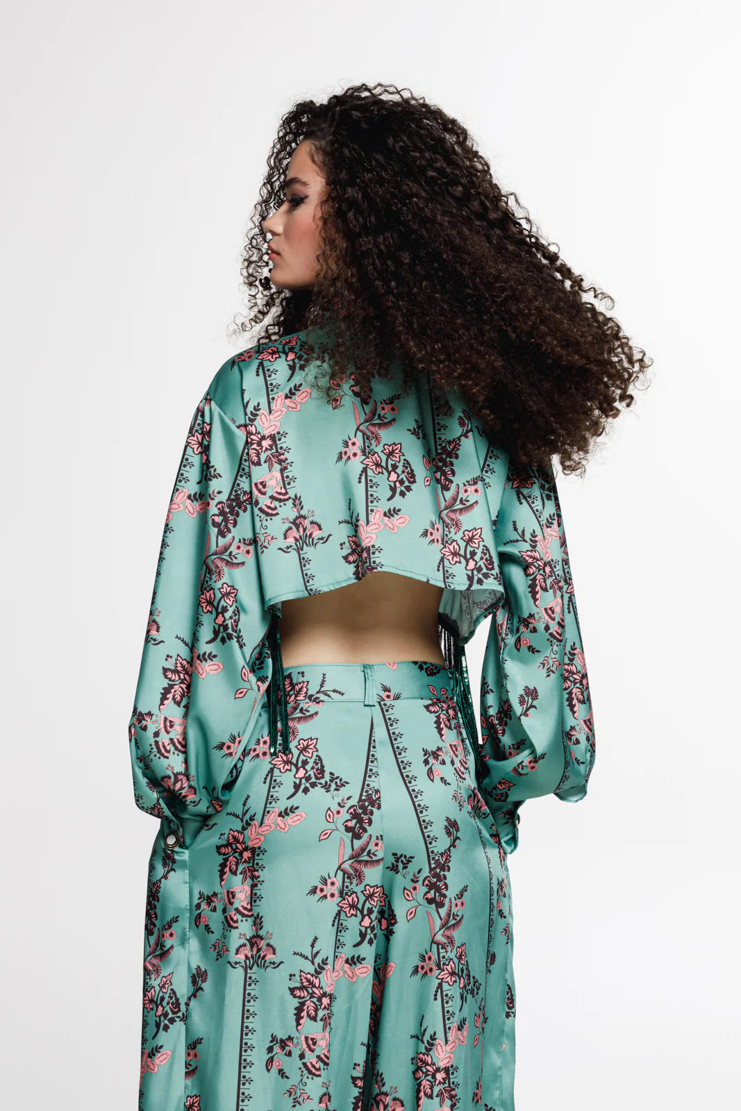 THE JERKINS TENAYA SHIRT PRINTED EMERALD GREEN