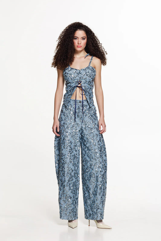 THE JERKINS IGASHO DENIM PANTS LIGHT BLUE