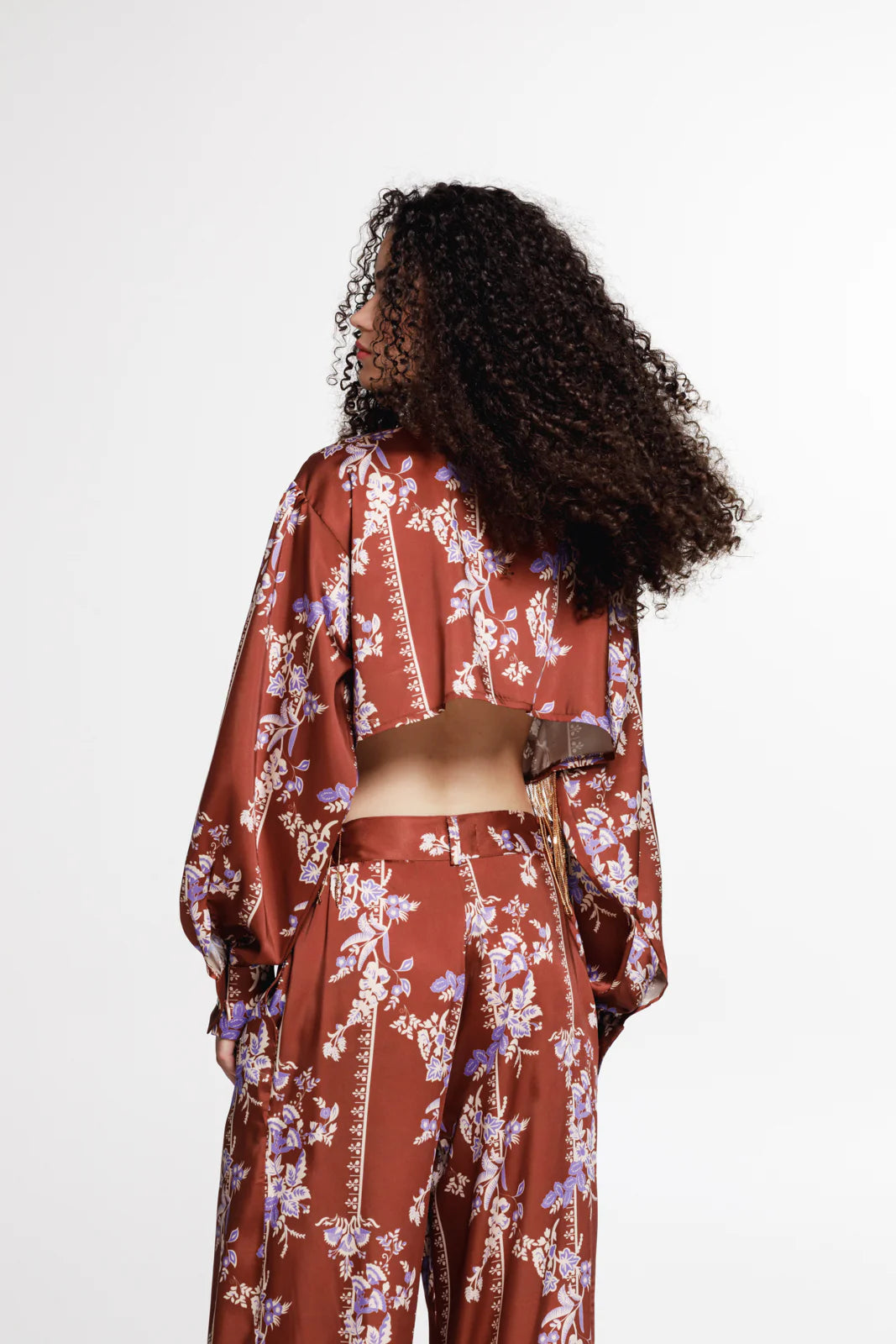 THE JERKINS TENAYA SHIRT PRINTED CHOCOLATE BROWN