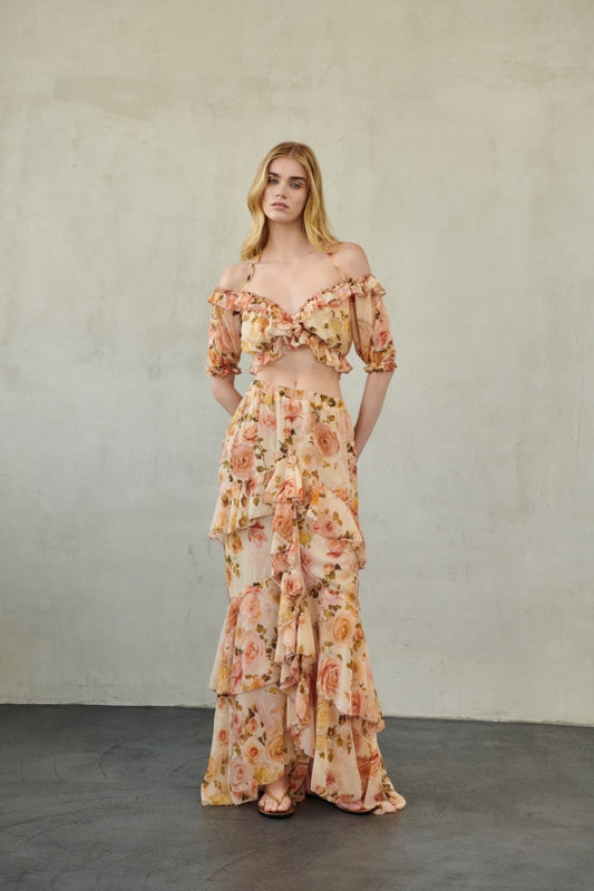 ERYA SORELLE MAXI RUFFLE SKIRT