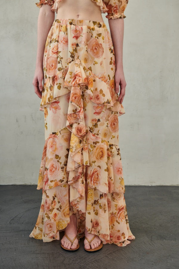 ERYA SORELLE MAXI RUFFLE SKIRT