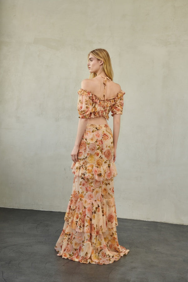 ERYA SORELLE MAXI RUFFLE SKIRT