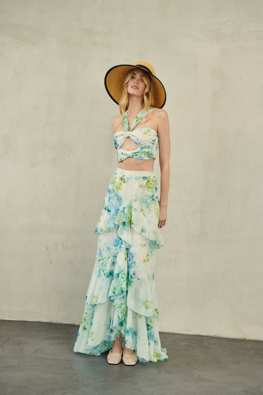 ERYA ZAYEL MAXI RUFFLE SKIRT