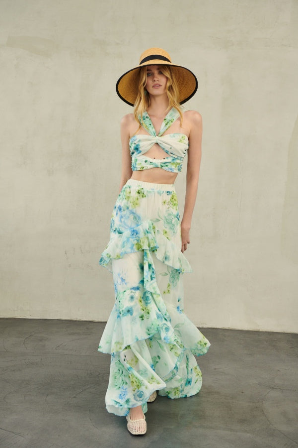 ERYA ZAYEL MAXI RUFFLE SKIRT