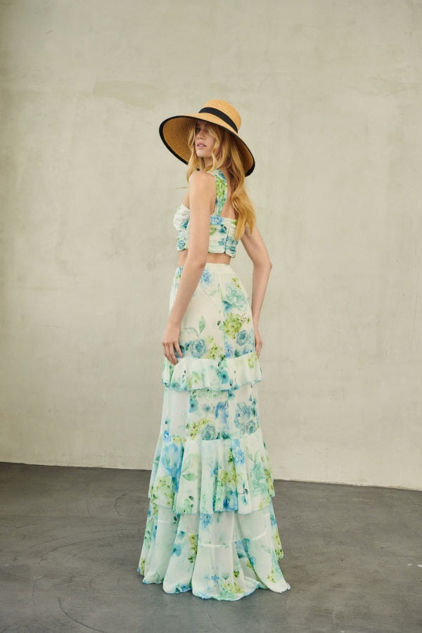 ERYA ZAYEL MAXI RUFFLE SKIRT