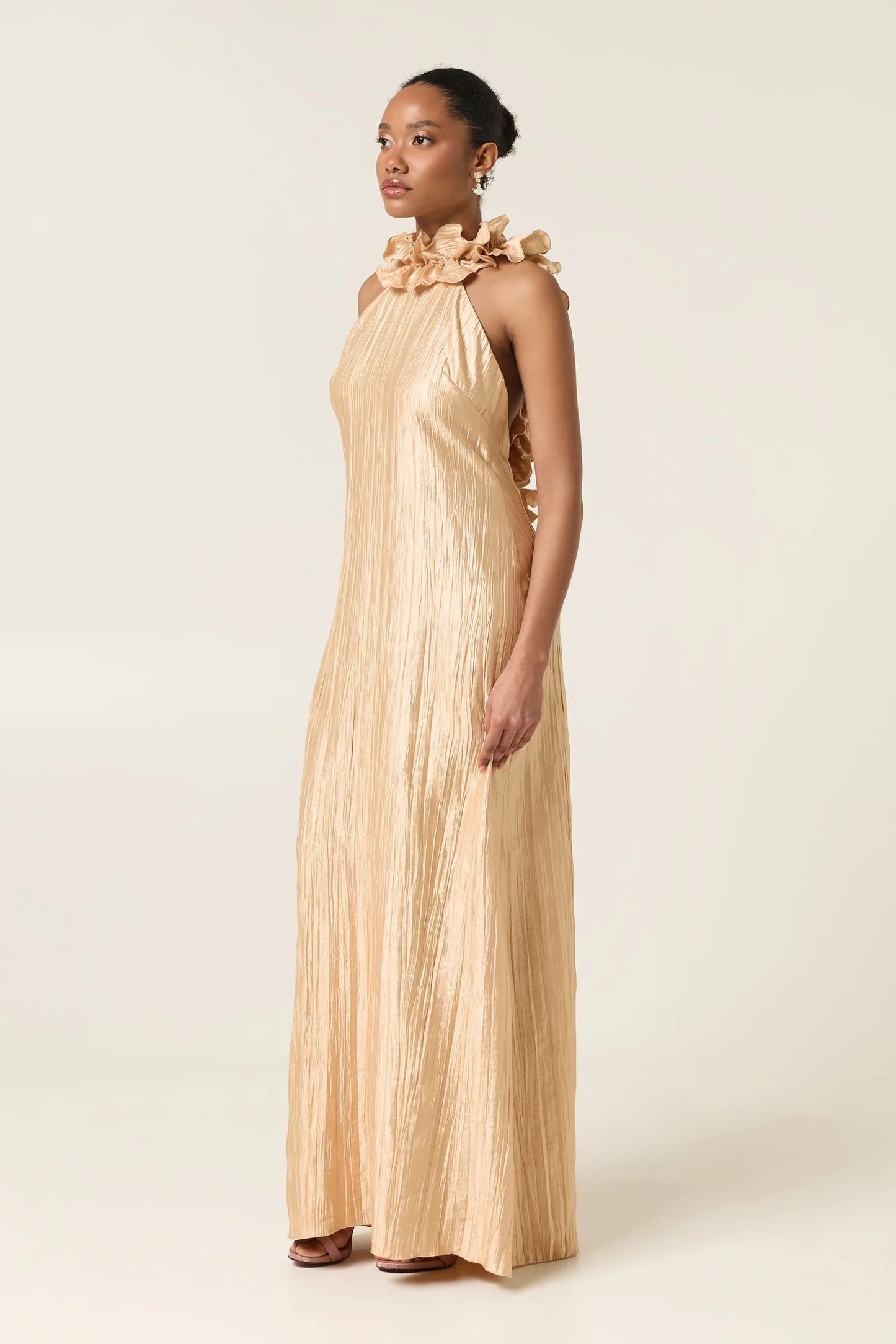 EVELEYA CAMILA MAXI PLEATED DRESS