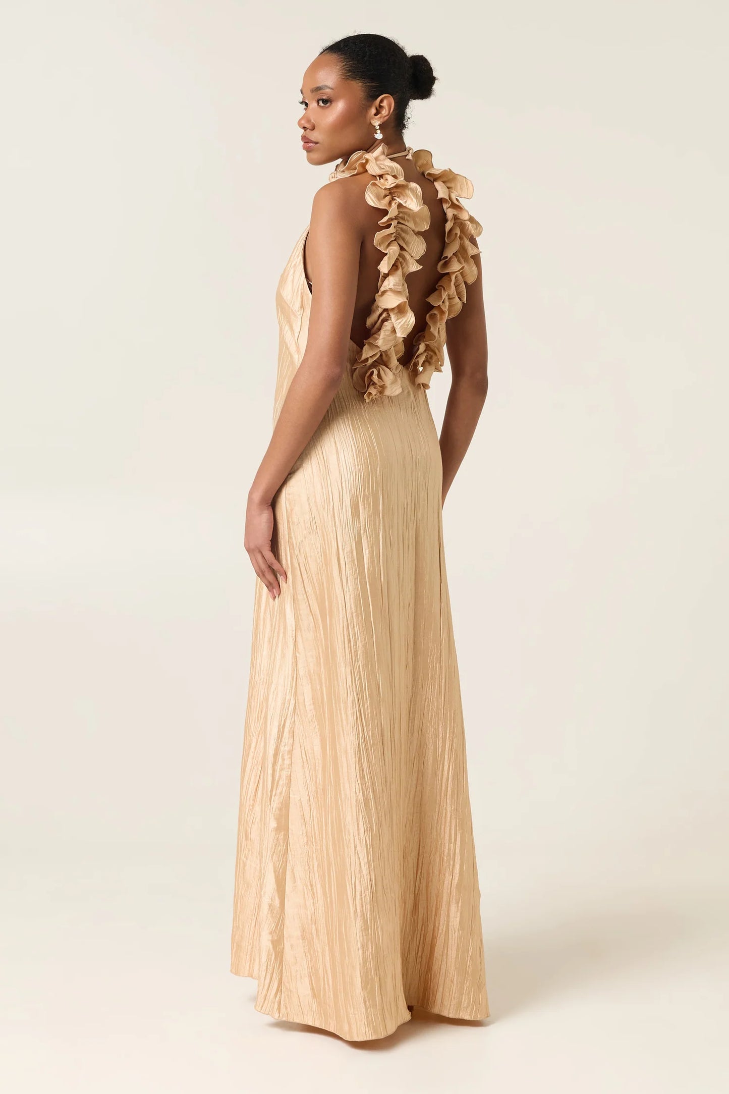 EVELEYA CAMILA MAXI PLEATED DRESS